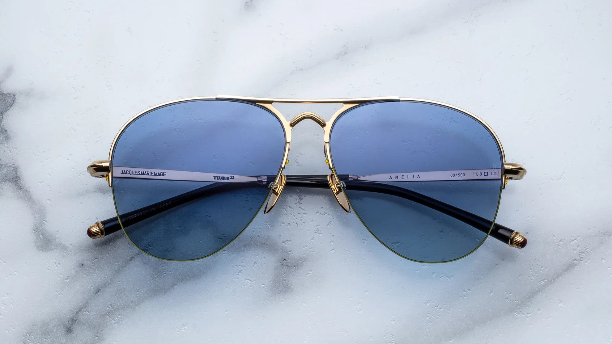 Jacques Marie Mage Amelia Gold Sunglasses – Limited Aviator Icon